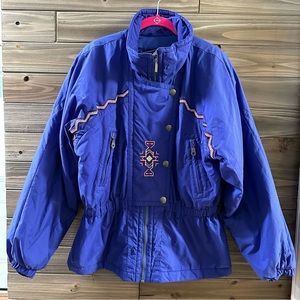 SNUGGLER SKI WEAR Vintage Ski Coat Purple Bright 80’s 90’s Women’s Size 10